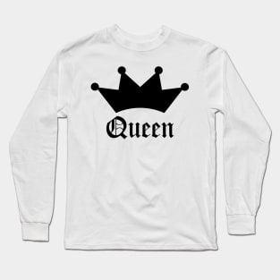 Queen with Crown Long Sleeve T-Shirt